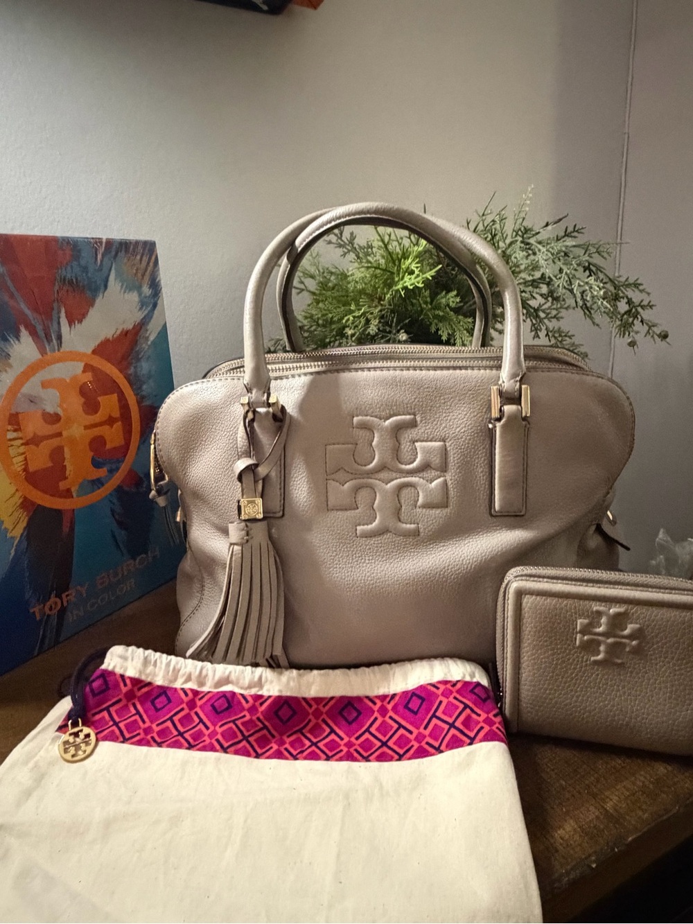 Tory Burch Thea Triple Zip Satchel Bag - Picture 16 of 16